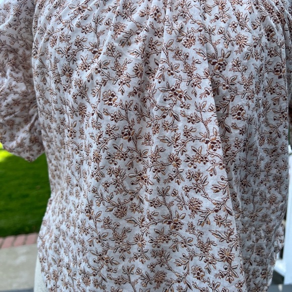 Veronica Beard Pink Ruffled Puff Sleeve Blouse - Picture 6 of 11